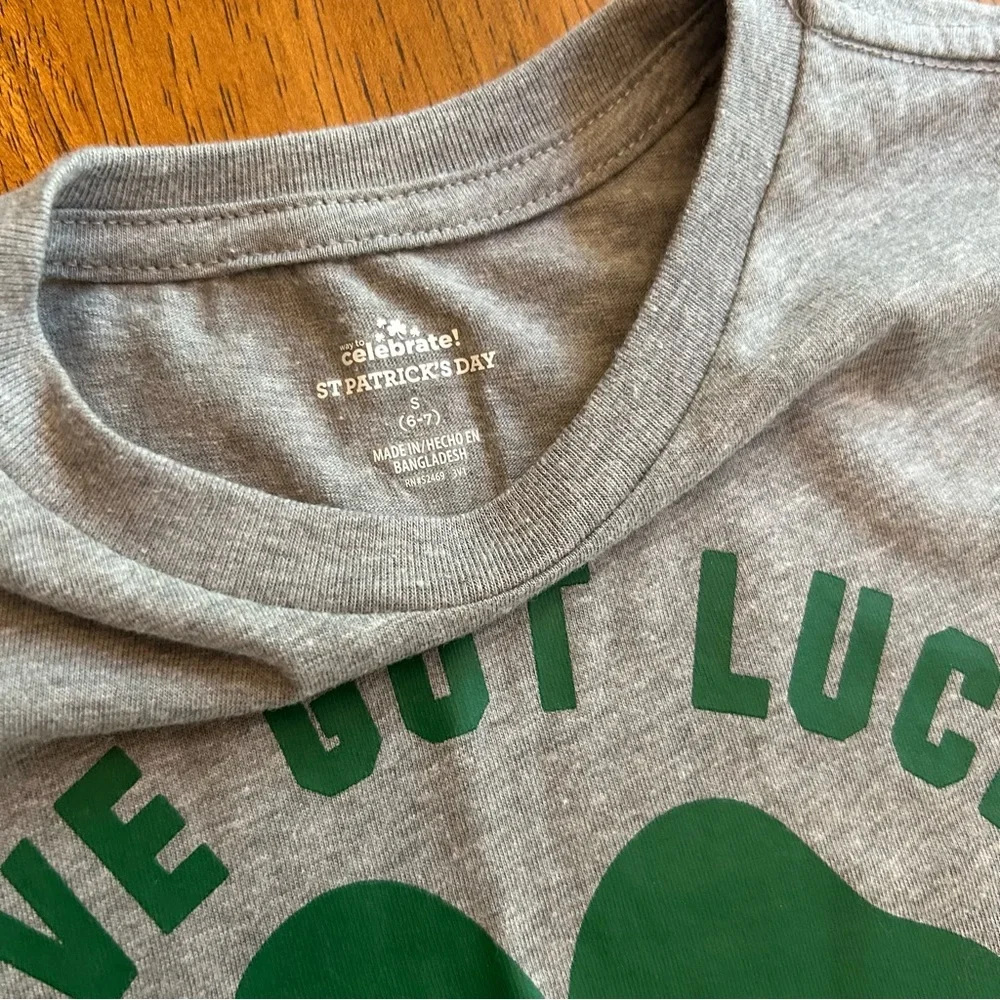 St.Patricks Day Dinosaur Shirt | I’ve Got Luck in My Bones Fossil Tee | Size 6/7